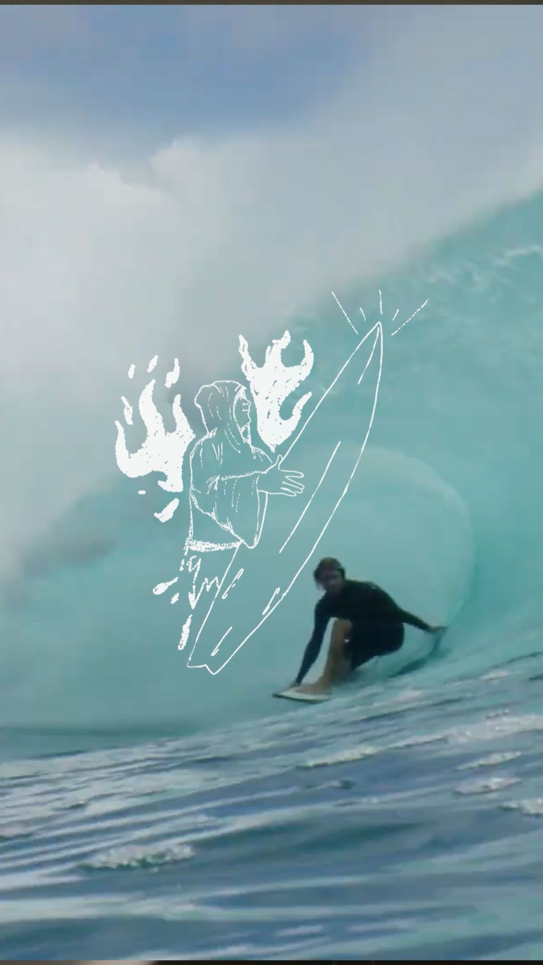 Manobra aérea de surf captada em contraluz